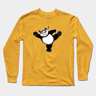 Martial Arts Panda 2 - Brown Long Sleeve T-Shirt